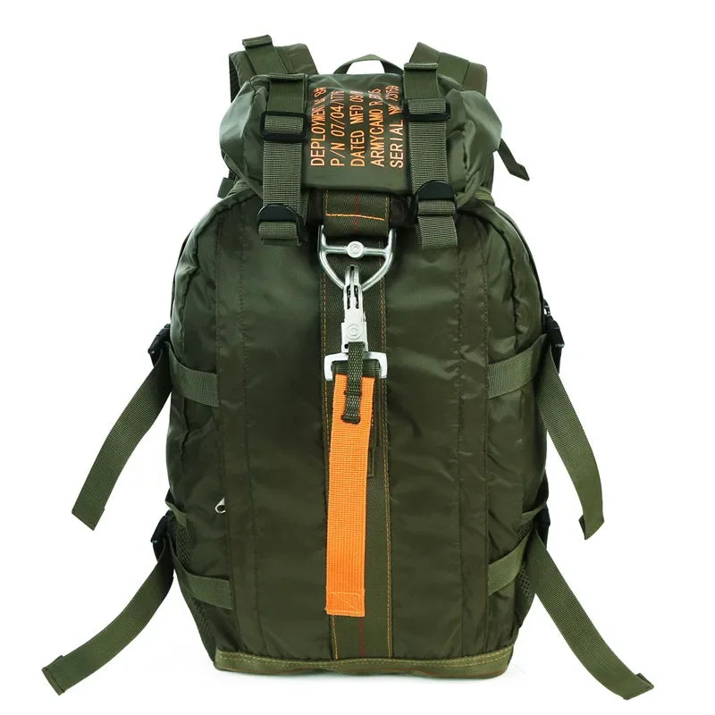 Front view of the Dino Trail Pro Pack in military green color.